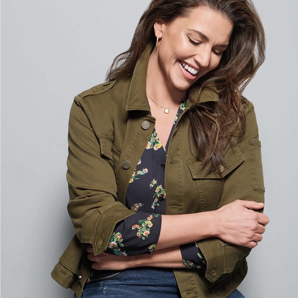 CAbi Women's Utility Jacket in Olive